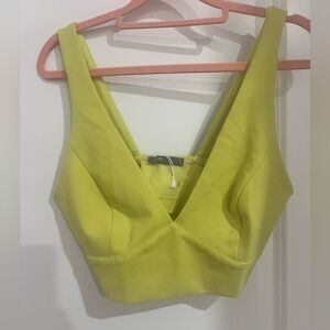 Light Green Yellow Crop Top
